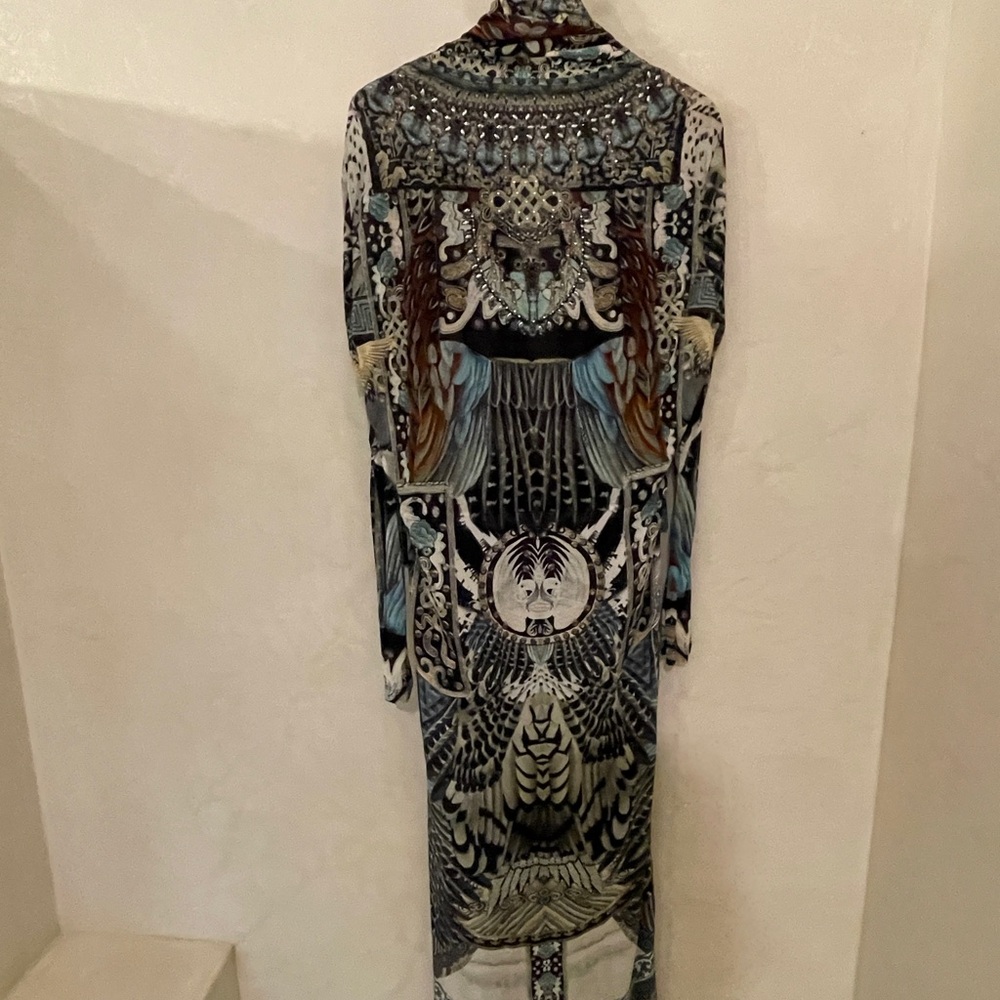 Camilla Franks,  Long Casual Jacket, Girl on a Wing, 100% Silk, OS - Picture 6 of 9